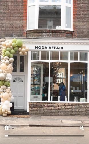 a store front of a moda art store at River bridge in Luton