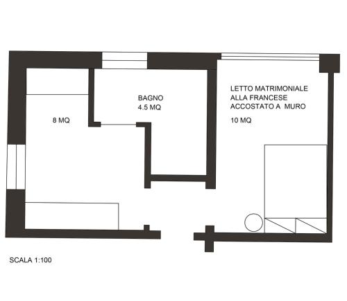 a schematic diagram of a house at B&B Palazzo Storico Di Nicola in Pescara