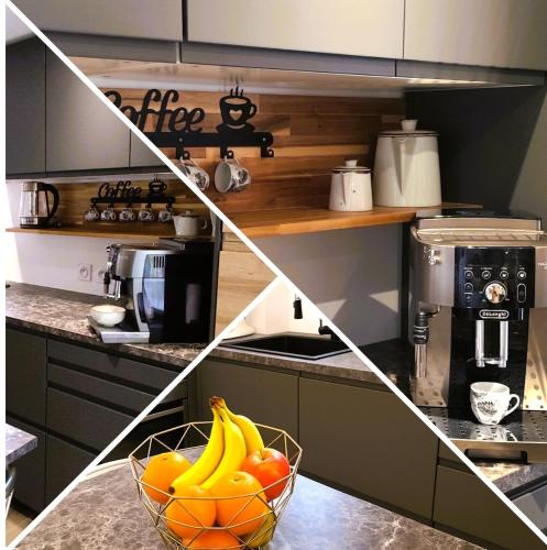 Dapur atau dapur kecil di Logement avec jardin et jacuzzi privé au cœur de la Provence pour 2 adultes 1 enfant classé 4 étoiles