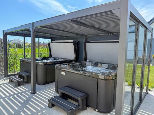 Grillfaciliteterne i feriehuset som gæsterne kan bruge