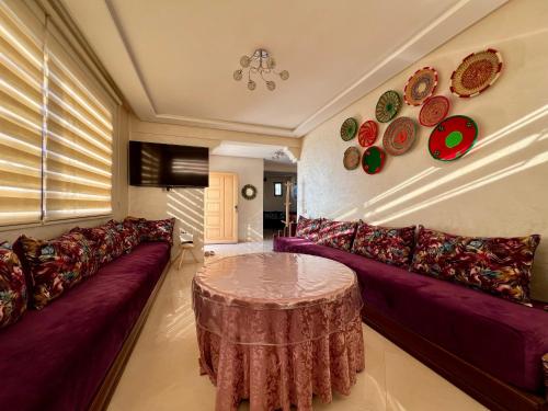 Zona de estar de Safari Stay Appart front mer avec piscine