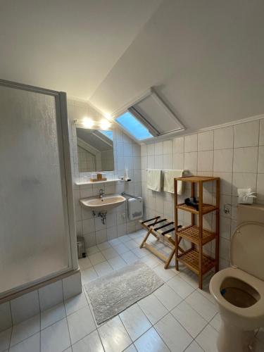a bathroom with a toilet and a sink at Weingut Giessauf-Nell in Klöch