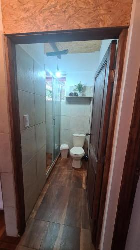 Koupelna v ubytování Cabañas Mirador Rakhem