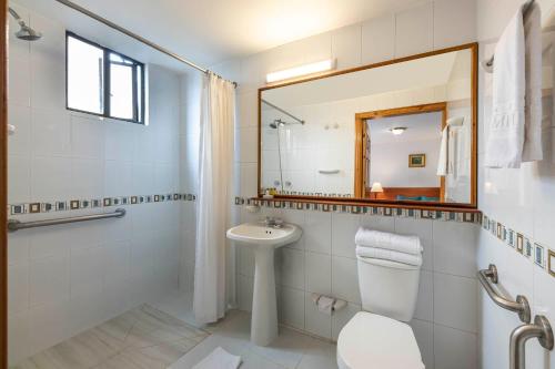 Koupelna v ubytování Hotel El Campin