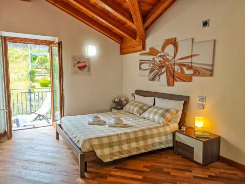 Posteľ alebo postele v izbe v ubytovaní Torretta - Ferienwohnung (SP)