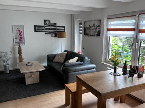 Et opholdsområde på Haus Heiken Apartment Lavendel