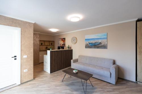 Kuchyň nebo kuchyňský kout v ubytování Hotel Apart Resilient