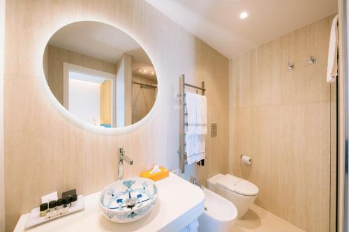 a bathroom with a sink and a mirror at Casa Dolce Casa Ravello in Ravello