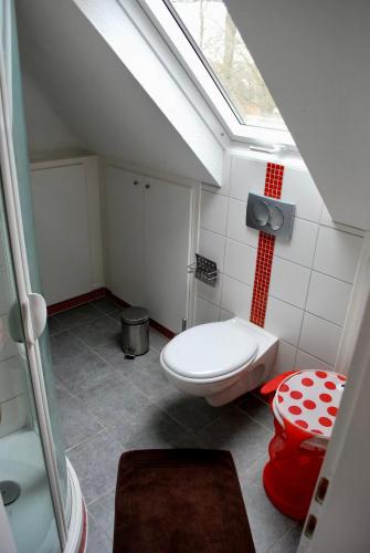 Bilik mandi di Ferienwohnung Volksdorf