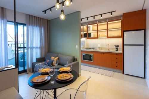 Dapur atau dapur kecil di Le Chalet - Luxury Apartment com 2 ar condicionado
