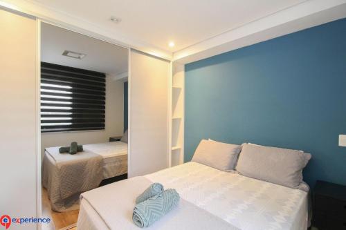 Postel nebo postele na pokoji v ubytování Apartamentos no Morumbi