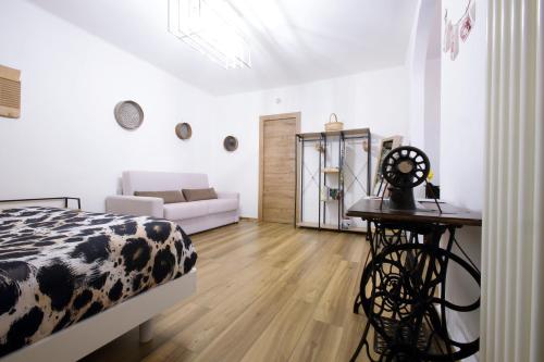 Ein Bett oder Betten in einem Zimmer der Unterkunft La Macchia sui Sassi