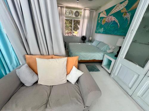 Ruang duduk di Casa loft con alberca