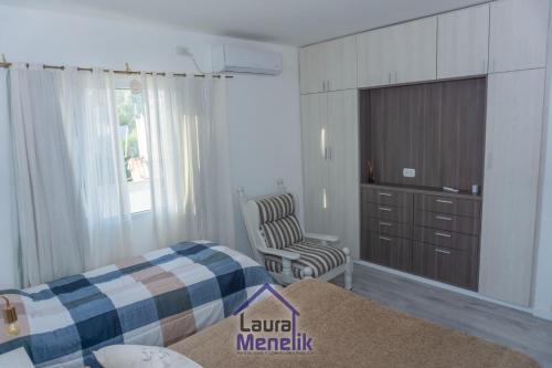 En eller flere senge i et værelse på Casa Thorne