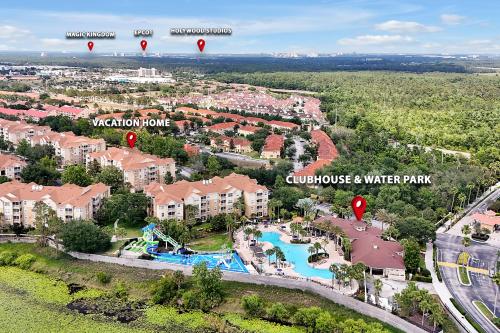 an aerial view of a resort with a water park at Summer is Calling - Disney Close - No Resort Fees in Orlando