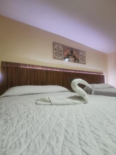 Ένα ή περισσότερα κρεβάτια σε δωμάτιο στο Hotel San Francisco Centro Histórico