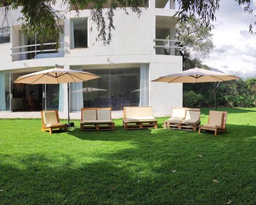 En have udenfor Balcones del Río Calca Casa de campo