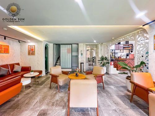 Χώρος καθιστικού στο Golden Sun Hotel Apartments