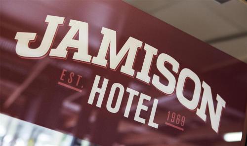 a sign for a japanese hotel at Nightcap at Jamison Hotel in Penrith