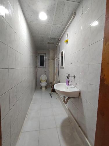 a bathroom with a sink and a toilet at Men's Hostel in Fatih, Istanbul in Istanbul