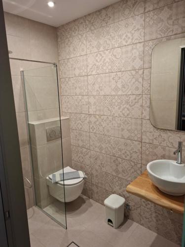 Koupelna v ubytování HERMESstudio
