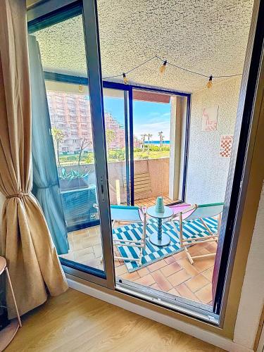 Χώρος καθιστικού στο Studio cosy vue mer