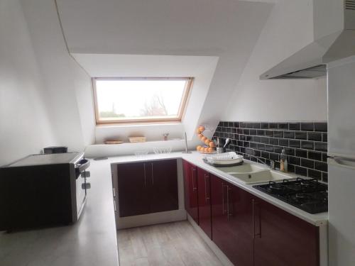 Η κουζίνα ή μικρή κουζίνα στο Appartement au calme dans longère