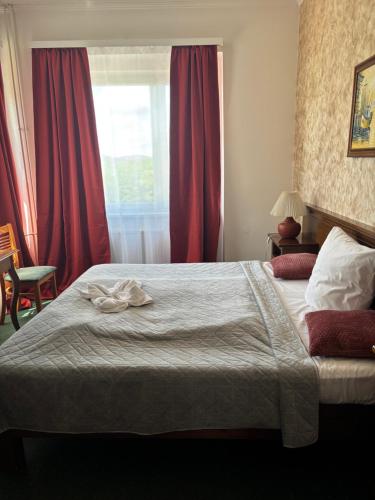 Postel nebo postele na pokoji v ubytování Hotel Bila Ruze