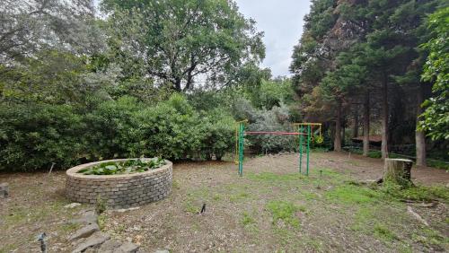 a garden with a basketball hoop and a basket at Agriturismo Boccadifuoco in Motta Camastra