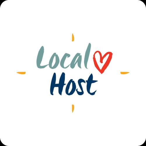 a sign that reads local host with a red heart at Vila Rosa in Vukovar