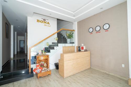 Kuchyň nebo kuchyňský kout v ubytování Bona Hostel