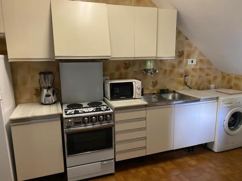Kuchyň nebo kuchyňský kout v ubytování Apartamentos