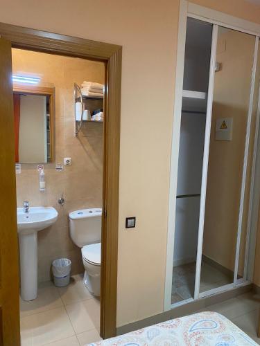 Koupelna v ubytování Hostal Retiro
