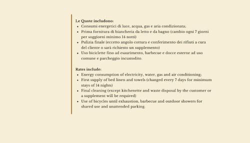 a screenshot of a page of a document at ISA-Apartments with air conditioning and external outdoor space in Budoni, at only 300 m from the beach in Budoni