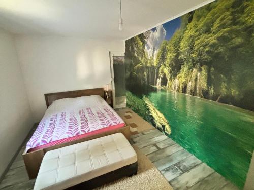 Ένα ή περισσότερα κρεβάτια σε δωμάτιο στο Peace Holiday Home