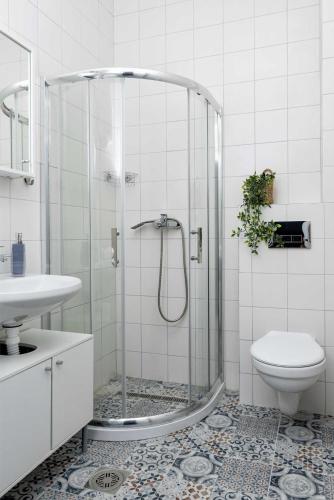Koupelna v ubytování Apartmani Pobeda