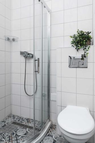 Koupelna v ubytování Apartmani Pobeda