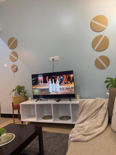 TV a/nebo společenská místnost v ubytování Amaroz House