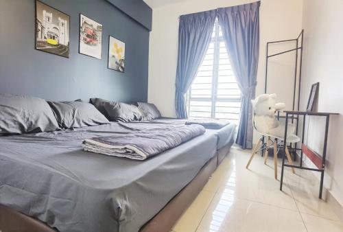 Postel nebo postele na pokoji v ubytování Cozy family suites condo near Mount Austin