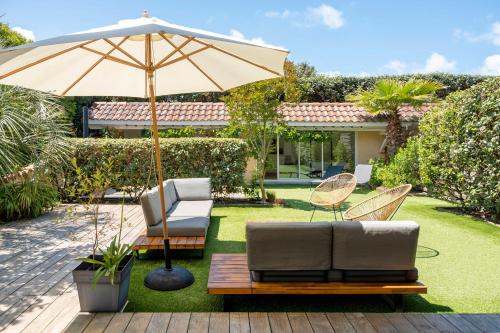 Κήπος έξω από το Dune Lodge 1- Capbreton Hossegor -