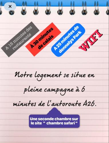 a notebook with stickers on it at Chambre Paon avec partie commune A 6min de l A26 et 15 min de stOmer, lumbres et aire sur la lys in Ecques