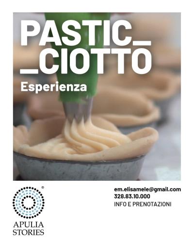 a poster for a pastry studio with a bowl of pasta at Trapetum-Salento domus in Cursi