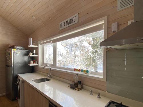 Dapur atau dapur kecil di Refugio de Montaña Corralco