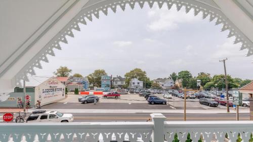 a view of a parking lot from a bridge at The Ocean Loft At Kings in Cape May