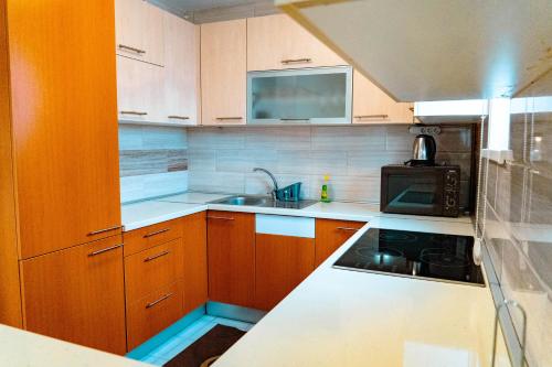 Dapur atau dapur kecil di Deluxe apartments