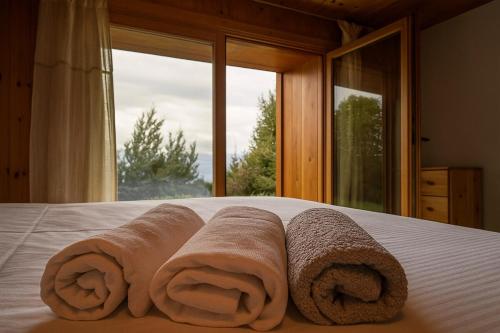 Una cama o camas en una habitación de Chalet nature Nendaz-