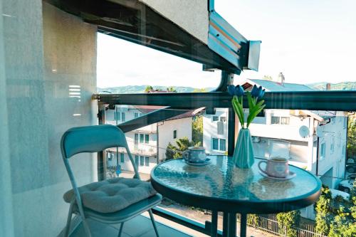 Balkoni atau teres di Deluxe apartments