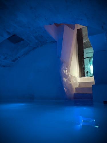 a close up of a box with a blue light at Regina Elena Suites & Private SPA in Sannicola