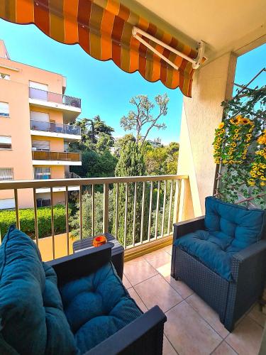 STUDIO BALCON CALME AVEC PARKING 5mn de la MER