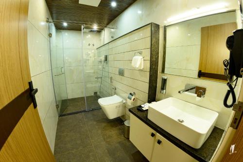 Koupelna v ubytování Srigandha Residency